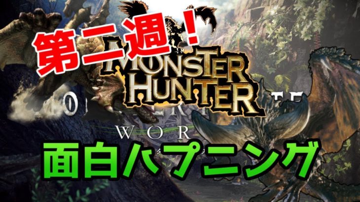 【MHW】モンハンワールド面白ハプニング集 第二週目 Monster Hunter World WTF Moments EP2